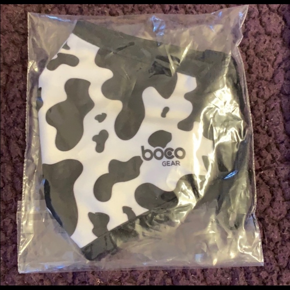 Cow print mask